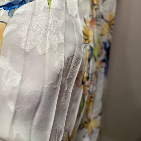 Alex Marie NWT Floral Halter Dress Semi Sheer, Chain Detail High Low Chiffon 2 - Picture 14 of 16